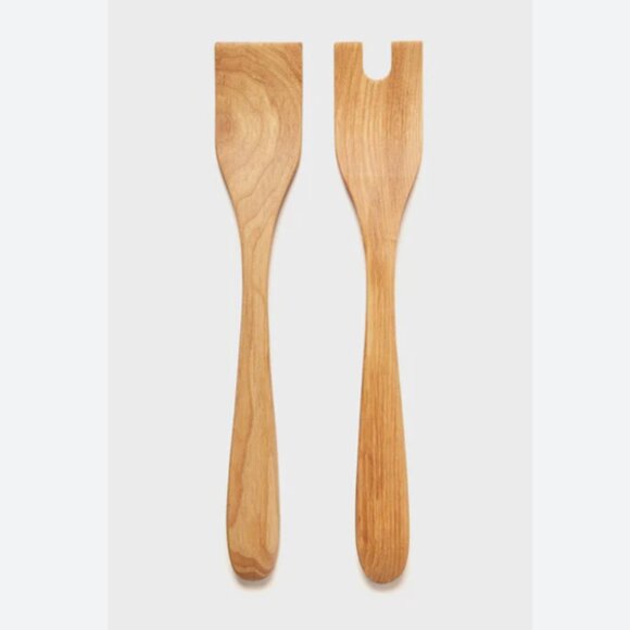 NWOT Farmhouse Pottery Crafted Salad Server in Natural Ash - Single - Picture 2 of 3